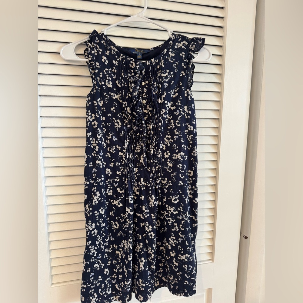 Polo by Ralph Lauren Navy and White Floral Dress